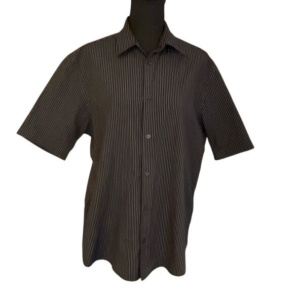 H&M Young Men’s S/S Button Down Casual Pinstripe Shirt - Picture 1 of 8